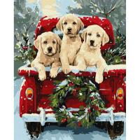 Картина за номерами "Собача поїздка" ©art_selena_ua KHO6838, 40х50 см