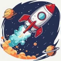 Картина за номерами "Вперед до зірок" 16514-AC 30х30 см