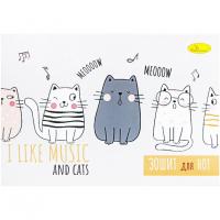 Зошит для нот I like musik and cats АП-0405-3 А5, 12 листів, скоба
