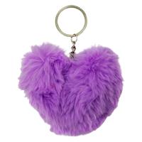 Брелок Серце хутряне, бузкове MIC BR1822