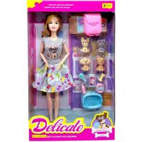 Лялька (висота 30 см, суглоби на шарнірах, 4 фігурки улюбленців, аксесуари для них, зйомне взуття) ВИД 2 MIC LY 66-1