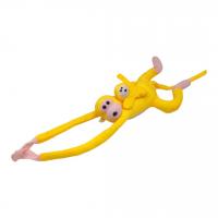 Іграшка мʼяка на шию Мавпа з малюком 70 см (ЖОВТА) MIC KA-23-2137