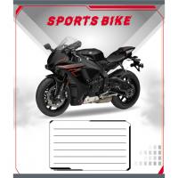 Зошит учнівський "Спортбайк" 012-500196K-4 в клітинку, 12 аркушів