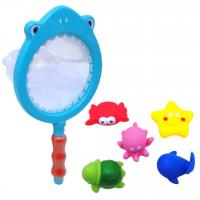 Іграшка для ванної Рибалка, сачок акула, 5 фігурок DreamMakers 605-16