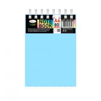 Блокнот А6 В-БП6-80(Light-Blue) 80 аркушів, пружина зверху