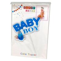 Топпер на торт Baby girl 14 см, блакитний MIC 36099