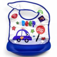 Слинявчик з кишенькою, синій MiC №0602