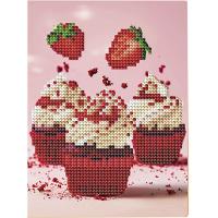 Алмазна мозаїка "Червоний оксамит" DM3006 з мольбертом 17x22.5 см