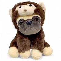 М’яка іграшка Мопс у капюшоні (20 см) мавпочка MIC M17838