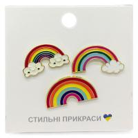 Металеві значки (піни) Веселка, 3 штуки MIC CN-116