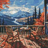 Алмазна мозаїка "Сніданок у горах" ©art_selena_ua AMO7915, 40х40 см