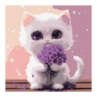 Картина за номерами "Сонячний мурчик" ©art_selena_ua KHO6772, 30х30 см