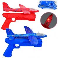 Пістолет із запускачем (літак, пістолет, пусковий механізм,  підсвічування літака) мікс MIC C70876