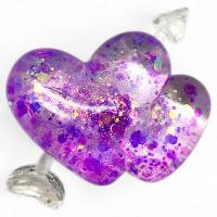 Антистрес жуйка-тягучка Сердечка (фіолетова) MIC MS-24-792