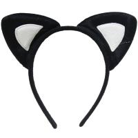 Обруч Котячі вушка, мʼякі (чорні) MIC sm162