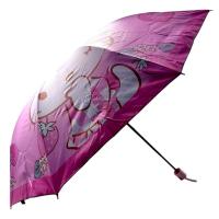 Парасолька Sanrio HELLO KITTY / Хелоу Кітті d = 95 см, довжина 26 см, 8 спиць, чохол, в пакеті (МАЛИНОВА) MIC C68655