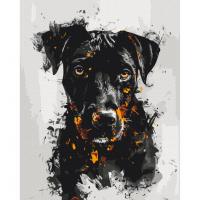 Картина за номерами "Вогняний пес" Brushme BS53929 40x50 см