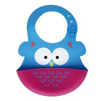 Слинявчик силіконовий, блакитний MiC №0603