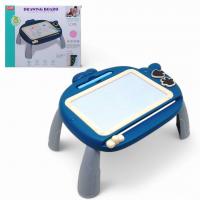 Стіл-дошка для малювання, магнітна, з печатками (синій) ZHIHUIMENG 1488-1A/1588-1A/1588-1B/1