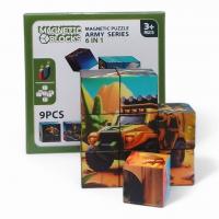 Магнітні кубики Magnetic Blocks: Військові, 9 штук, 6 зображень MIC U9-60167