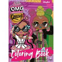 Дитяча книжка-розмальовка "L.O.L O.M.G. Queens 2" LCB15 зі стікерами