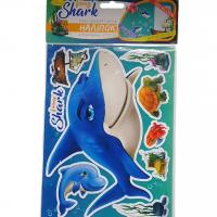 Наліпки декоративні для інтерʼєру (А3), акула Апельсин НДН-02