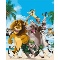 Картина по номерах КОМАНДА З МАДАГАСКАРУ 40х50 см Origami LW3513