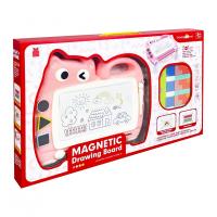 Магнітна дошка для малювання "Котик" 2 в 1 QY228(Pink) тетріс, пазли