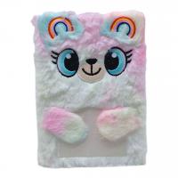 Блокнот хутряний, мʼякий, розмір А5 Ведмедик MIC M18133