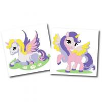 Картини за номерами (набір 2 шт) Єдиноріжки 15х15 см Art Story ASK1009