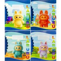 Зошит кольоровий 18 аркушів, лінія Labubu (20 штук в упаковці) Мрії Збуваються Labubu-18L