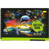 Скетчбук BLACK: Всесвіт  (24 арк) Апельсин СББ-А5-24