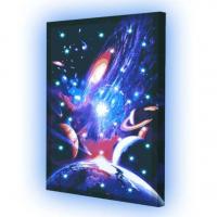 Картина по номерах з гірляндою Космічна 40x50 см Riviera Blanca ГР-016