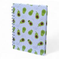 Блокнот А5, 80 аркушів, на спіралі Авокадо (білий) MIC 2507