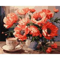 Картина за номерами Букет із маками 40х50 см Ідейка KHO3263