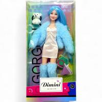 Лялька в шубці Dimini, блакитна MIC DMN05C