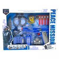 Поліційний набір (пістолет, ніж, наручники, бінокль, димова граната, значки) Xin ye JC076/JS076