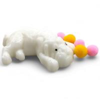 Жуйка-тягучка (таба сквіш) Собачка, 9 см, біла MIC KA-23-2115