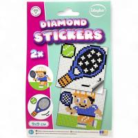 Набір з алмазною мозаїкою на самоклеючій основі Теніс 9x9 см Ідейка AMS1108