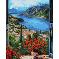 Картина по номерах Пристань у горах 40х50 см Ідейка KHO2904