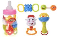 Набір брязкалець в колбі, (РОЖЕВИЙ) huan le xing toys 997-64C