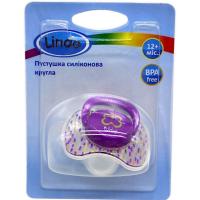 Пустушка силіконова з кільцем від 12 місяців (фіолетовий) Lindo LI 401/12+