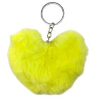 Брелок Сердце меховое (ЖОВТЕ) MIC BR1822