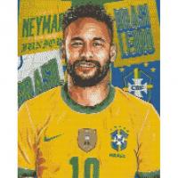 Алмазна мозаїка Футболіст Неймар 40х50 см Origami OD31069