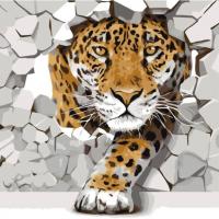 Картина за номерами Леопард 30х30 см Art Story AS2258