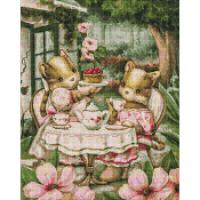 Алмазна мозаїка Чаювання 40х50см Ідейка AMO7593