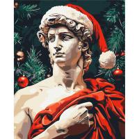 Картина по номерам Давид у новорічному настрої 40x50 см. Brushme BS54209