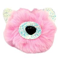 Брелок Ведмедик вушка з блисткіками (РОЖЕВИЙ) MIC BR1540