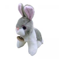 Мʼяка іграшка Зайчик-пухнастик (сірий) MIC K15256