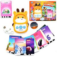 Кардрідер Жирафа Всезнайко англійська абетка Монтессорі WToys, озвучено УКРАЇНСЬКОЮ, 122 картки, 244 зображення, 18 тем для навчання, казки, пісні, віршики, в коробці Wtoys 30317